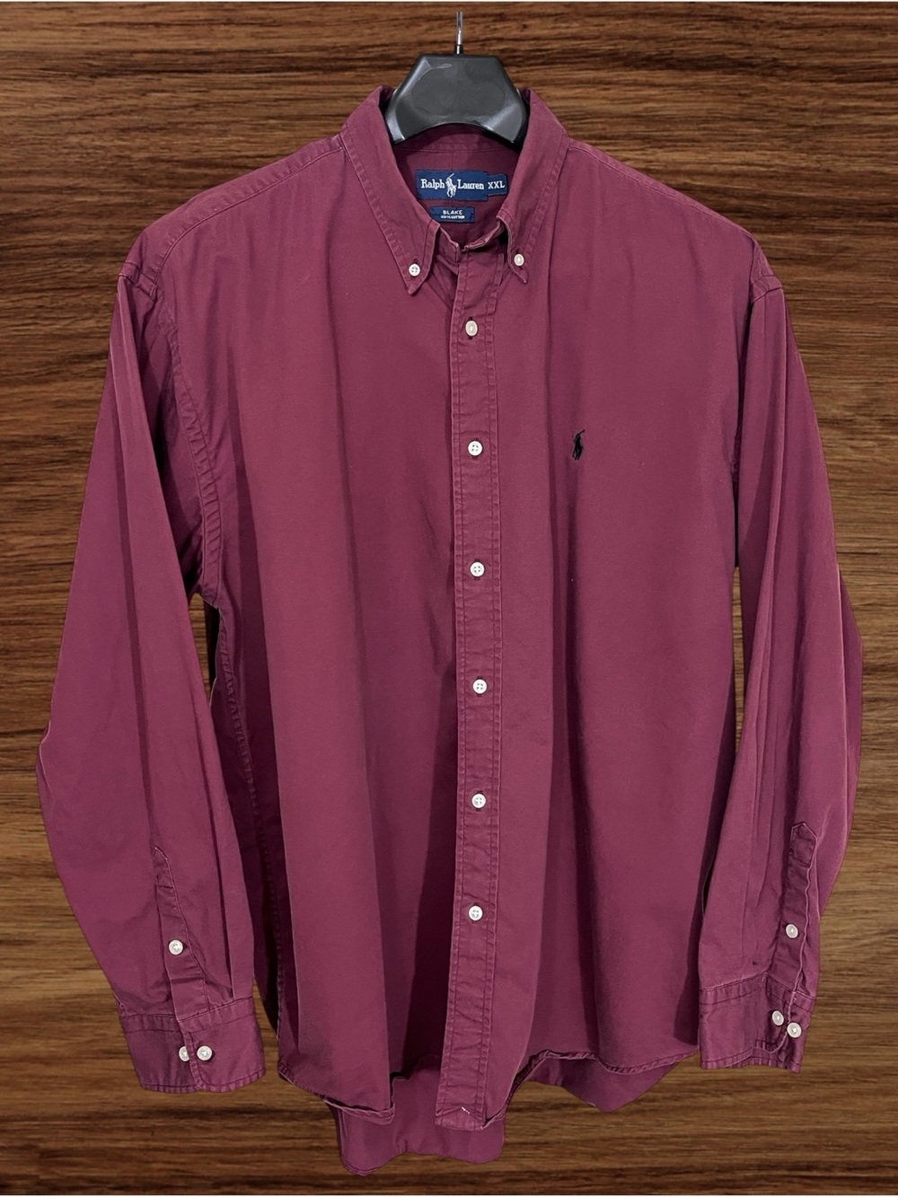 Ralph Lauren Blake Solid Maroon Button Down Shirt. Size XXL - Picture 2 of 4